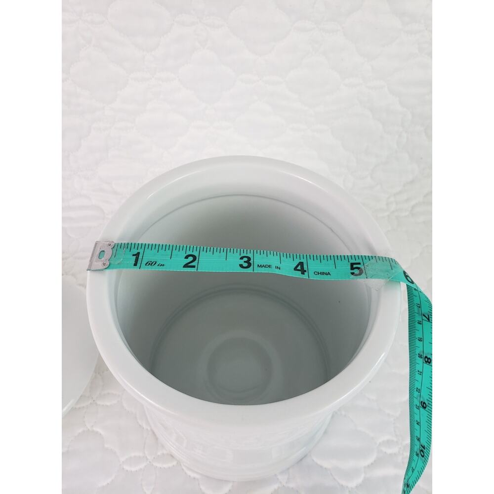 Fitz & Floyd No 2 Canister Everyday White Dry Goods Canister Porcelain & Lid - Picture 7 of 9